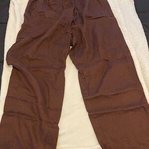 Banana Republic Getaway straight-leg pull-on Linen pants